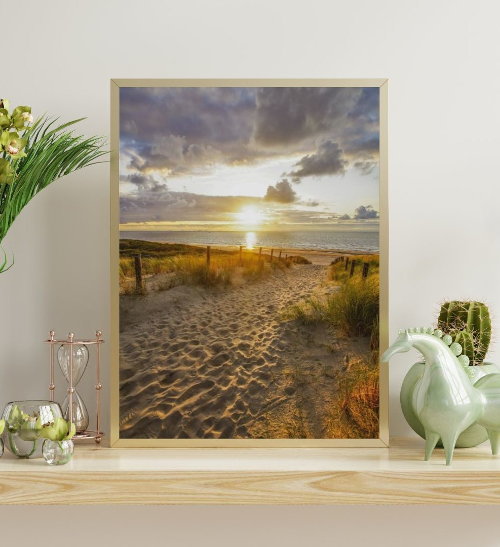 Schilderij strand en zee